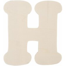 Houten letter h 11 cm