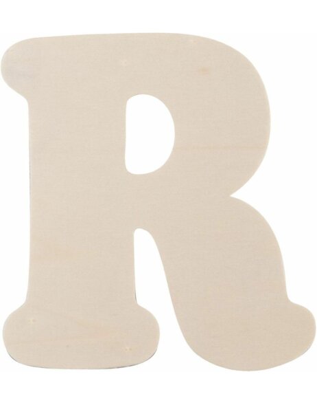 letter R 11 cm made of wood