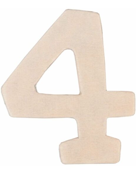 Wood-digit 4 - 4 cm