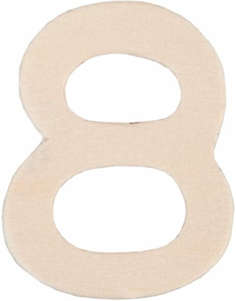 Wood-digit 8 - 4 cm