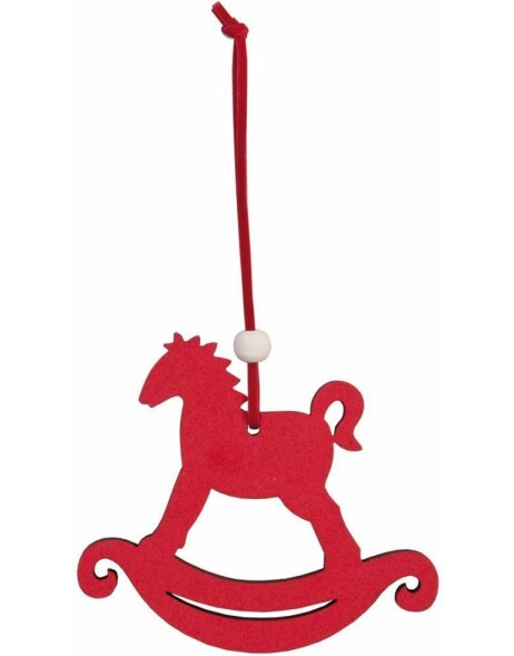 62386L Clayre Eef christmas pendant rocking Horse
