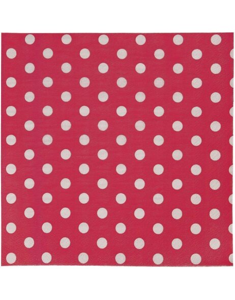 62452R Clayre Eef Serviettes en papier 16x16 cm en rouge