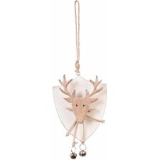 6H0669 Clayre Eef - Christmas pendant natural