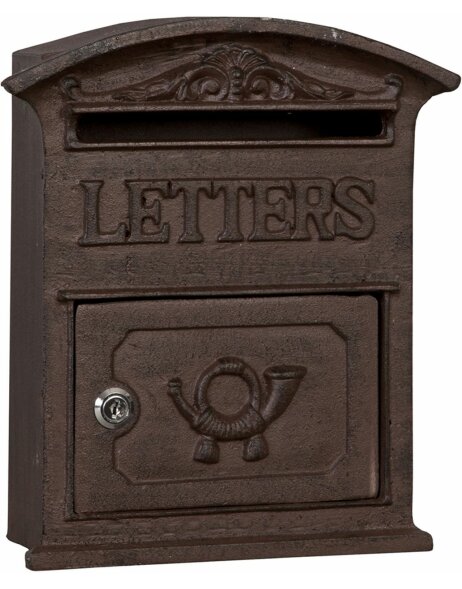Mailbox 27x31 cm brown