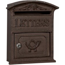 Mailbox 27x31 cm brown