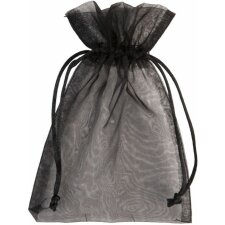Organza bags 10 Pieces black 17x12 cm