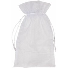 Organza bag 10 pieces 24x15 cm white