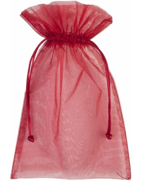 Organza bag wine red 10 pieces 24x15 cm