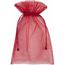 Organza bag wine red 10 pieces 24x15 cm