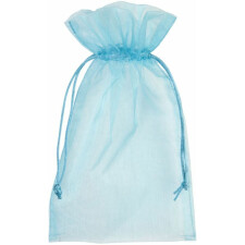Organza bag 10 pieces 24x15 cm medium blue