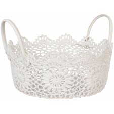 plastic-basket white - CR0135W Clayre Eef
