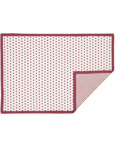 Placemat 6 pieces 48x33 cm Dotted red