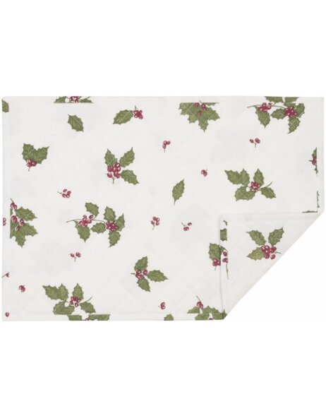 Placemat 6 stuks 48x33 cm Holly Leaves