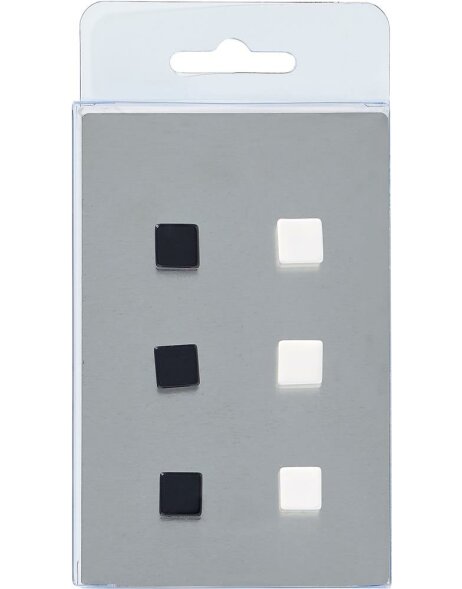 6 magneten kubus zwart-wit