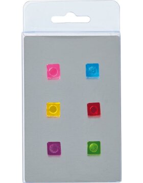 6 gekleurde magneten kubus