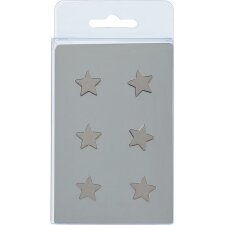 6 magnesów STARS srebrny
