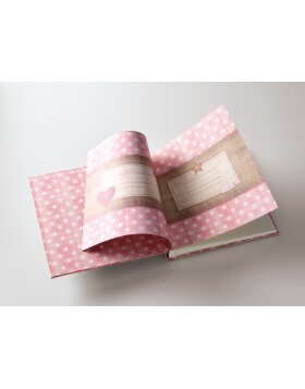 Walther Álbum Bebé LITTLE BABY GIRL rosa antiguo 28x30 cm 50 páginas blancas