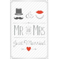 Artebene Card Just Married Mr & Mrs.