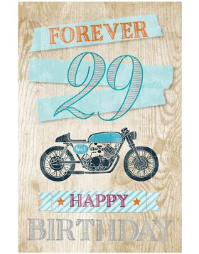 Artebene Karte  Birthday Motorrad Forever 29