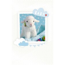 Artebene carte naissance petit mouton bleu