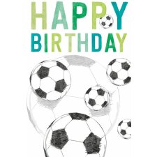 ARTEBENE card lenticular Birthday Footballs