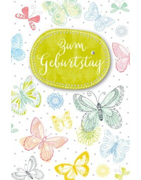 Artebene Karte Geburtstag  Schmetterling  3D