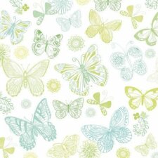 ARTEBENE napkins butterfly green 33x33 cm