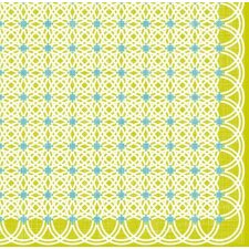 Artebene Serviettes motif cercle vert 33x33 cm