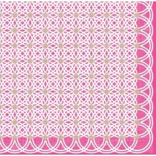 Artebene Serviettes de table motif cercle rose 33x33 cm