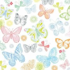 ARTEBENE napkins butterfly multic. 33x33 cm