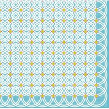 Artebene Serviettes motif cercle bleu 33x33 cm