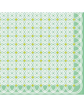 Artebene Serviettes motif cercle menthe 33x33 cm