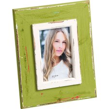 CHER portrait frame white-green 10x15 cm