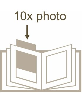 Passepartoutalbum zwart leer 10 fotos 15x20 cm