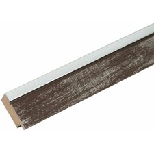 Deknudt wooden frame S43RE 30x30 cm brown - silver edge