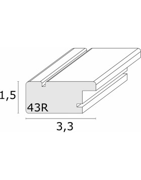 Deknudt Holzrahmen S43RE 10x15 cm grau - Silberkante