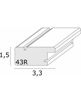 Deknudt Holzrahmen S43RE 15x20 cm grau - Silberkante