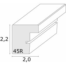 Marco de madera S45R listón de bloque 10x15 cm luz