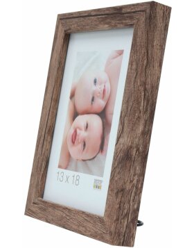 wooden frame S45R 13x18 cm brown