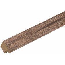 Cornice di legno S45R Modanatura a blocchi 13x18 cm marrone