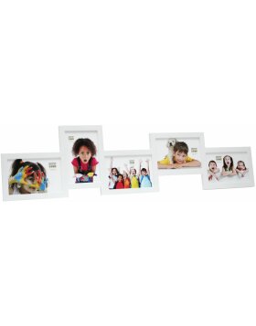 Gallery frame white S65SX 5 pictures 13x18 cm