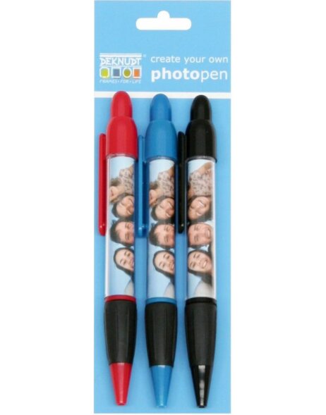 Set de 3 stylos photo 3,5x6 cm