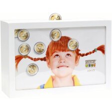 Moneybox white for 1 picture 10x15 cm