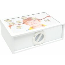 Moneybox white for 1 picture 10x15 cm