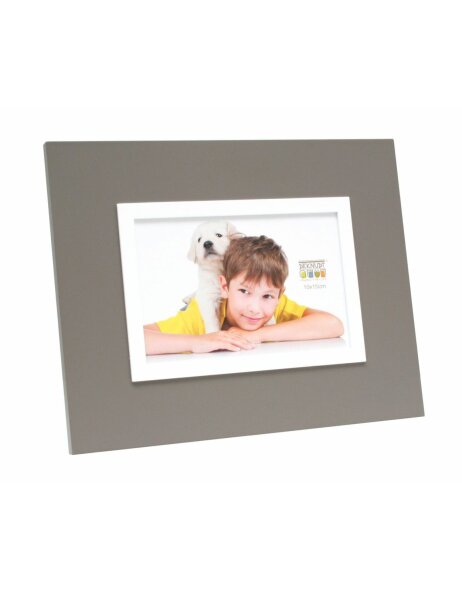 Photo frame S67JK 13x18 cm gray with edge white