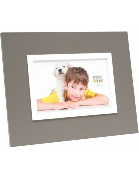 Photo frame S67JK 15x20 cm gray with edge white