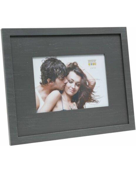 photo frame S67KS wooden mat 13x18 cm gray