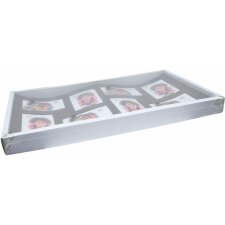 Gallery frame taupe bent for 8 pictures 10x15 cm
