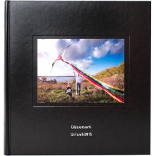 HNFD Album photo KOLARA marron 30x30 cm avec votre photo + texte 100 pages blanches