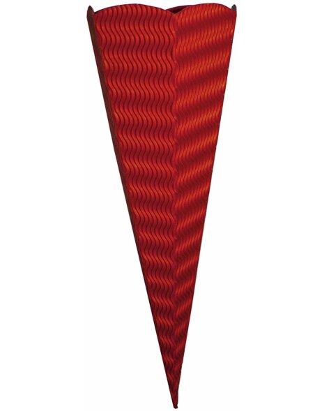 Sacchetto scolastico artigianale 3D in cartone ondulato rosso rubino